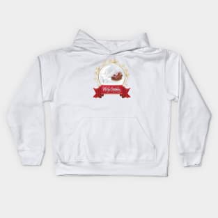 Merry Christmas Greeting. Pegasus, Helping Santa Kids Hoodie